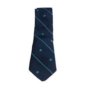 Neck Tie Made in Ireland; Lucky Shamrock St Patrick Day Skinny Tie; Necktie